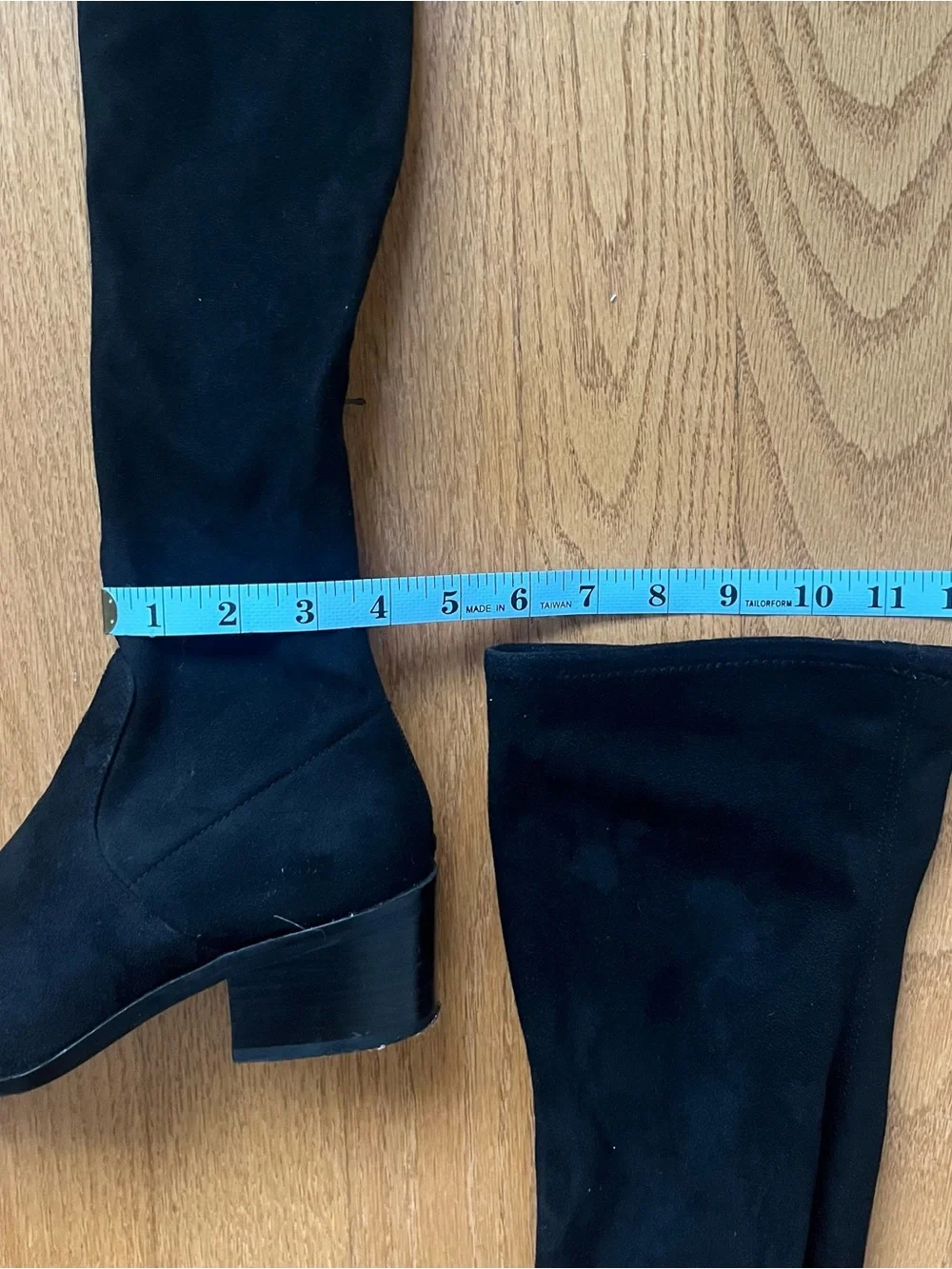 ‘Georgette’ black knee high boots
